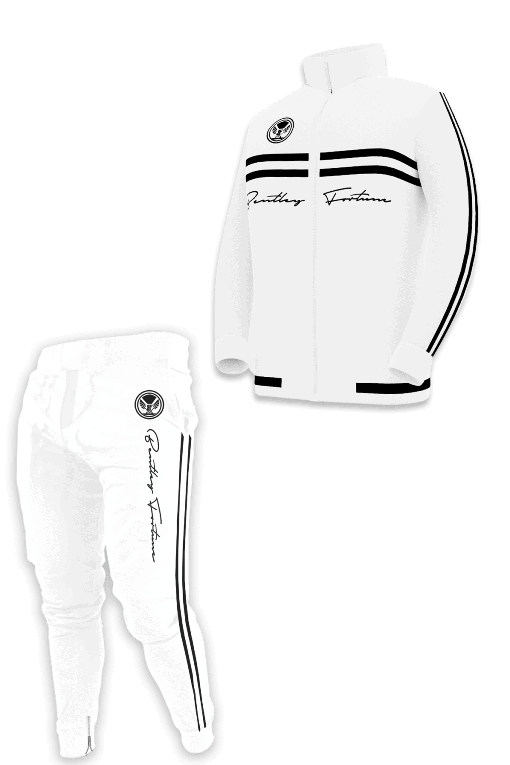 BF Unisex Signature Tracksuit Set (White) – Bentley Fortune